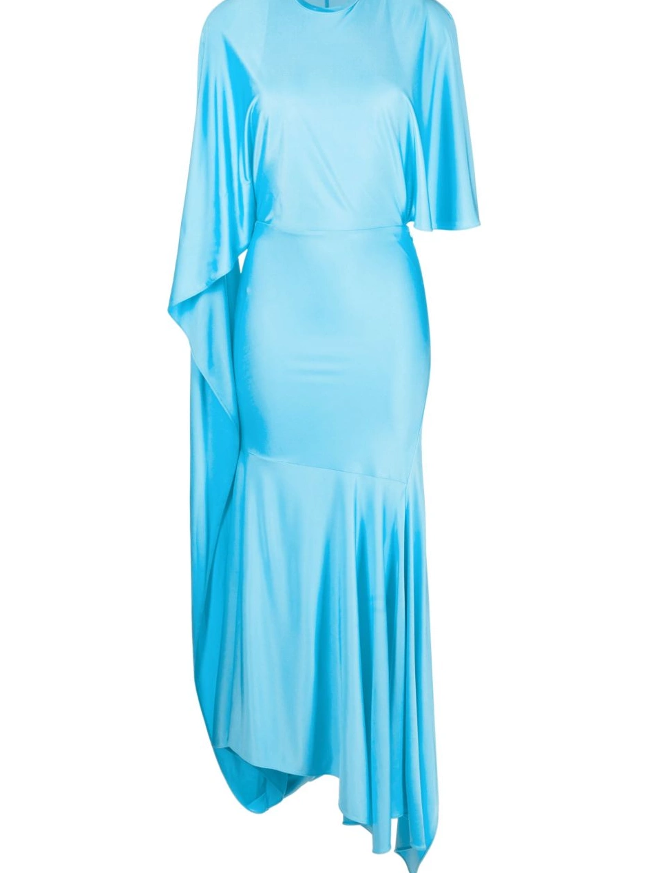 Women dress cape-sleeve asymmetric maxi Stella McCartney 0721